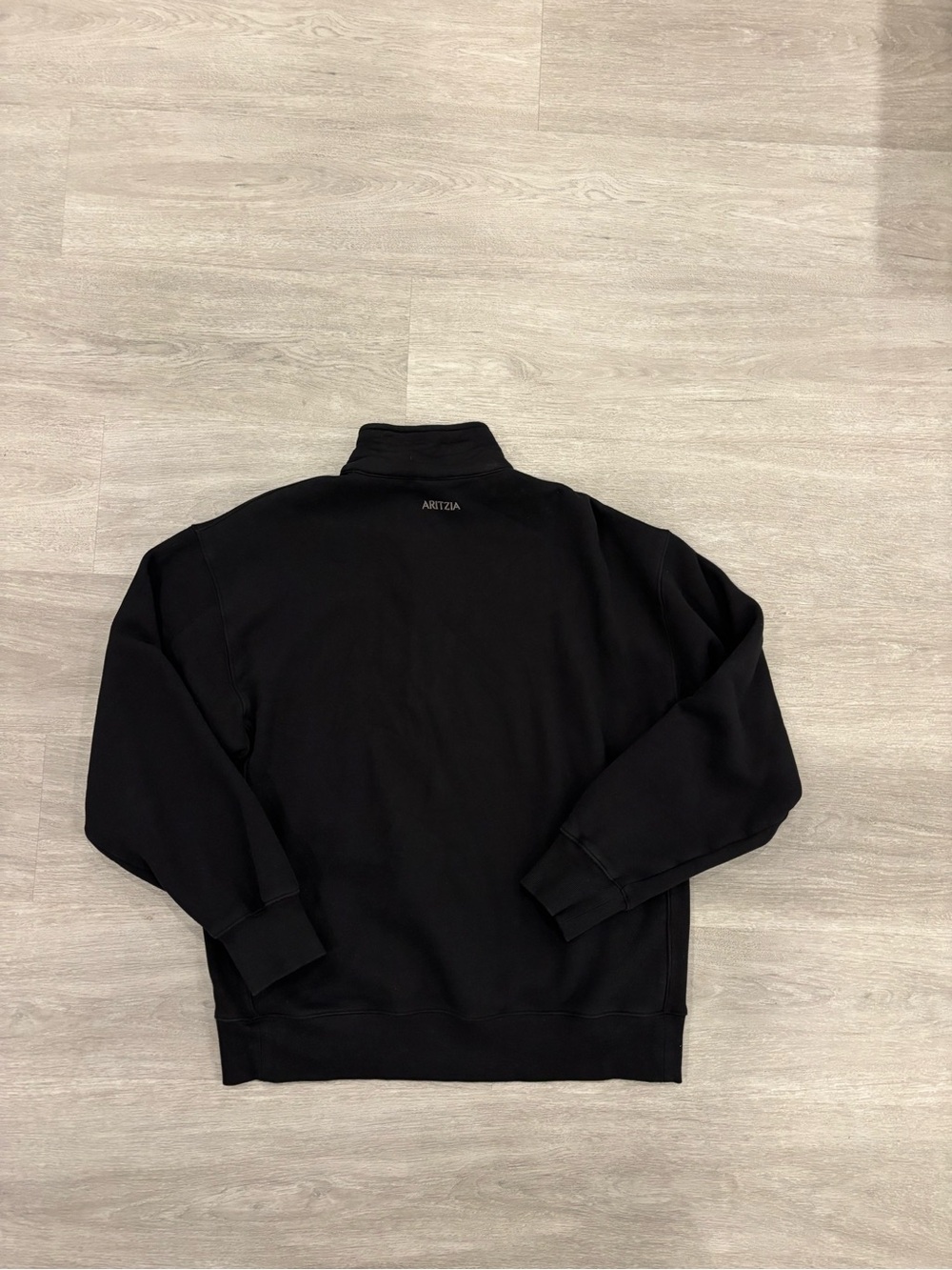NEVER WORN Aritzia Small Boyfriend Black Quarter Zip - Picture 2 of 4
